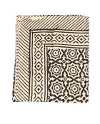Pareo Pondicherry in cotone bianco e nero