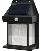 Applique murale solaire avec détecteur de présence - 12 -x 6,2x17 cm