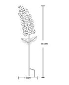 Decoración de luz solar de metal morado