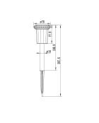 Baliza solar con efecto estrella, 30 cm de altura