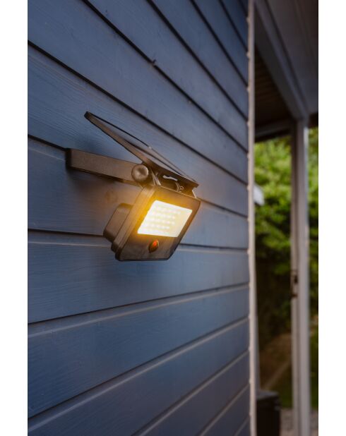 Spot solaire mural très éclairant avec détecteur de présence - 19,35x4,2x9,7 cm
