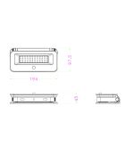 Spot solaire mural très éclairant avec détecteur de présence - 19,35x4,2x9,7 cm