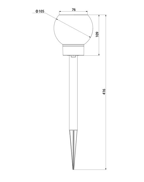 Lanterne solaire effet flamme naturelle 12 LED SMD ambrée 10,5cm H41cm