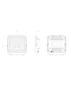 Projecteur LED solaire 2000 lumens avec détecteur de présence et panneau déporté