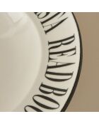 Assiette à pâtes pour les amoureux des livres noir - 28 cm