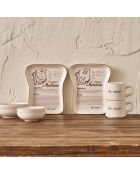 Lot de vaisselle de petit-déjeuner brun - 8 pièces