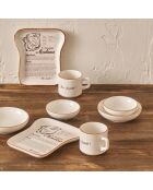 Lot de vaisselle de petit-déjeuner brun - 8 pièces