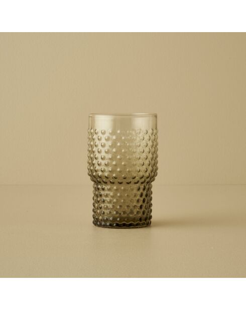 Set mit 6 grünen Bubble-Trinkgläsern - 400 cc