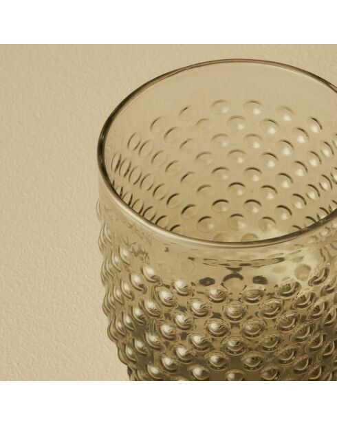 Set mit 6 grünen Bubble-Trinkgläsern - 400 cc