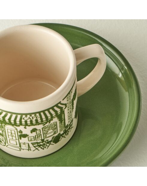 Set di 2 tazze da caffè Scene verdi - 105 cc