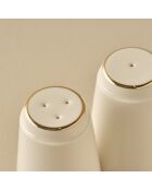 Saliera e pepiera in opale dorato - 7x5 cm