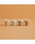 Set di 4 tazze da caffè multicolori