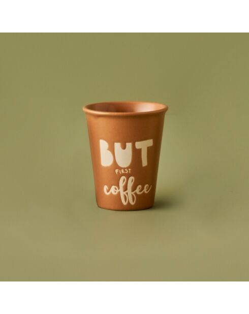 Tazzina da caffè in gres arancione - 100 ml