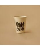 Tasse à expresso en grès blanche - 100 ml