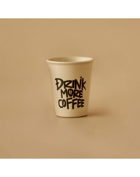 Espressokop van wit aardewerk - 100 ml