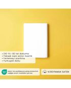 Lenzuolo basico in 100% raso di cotone bianco - 160x200x35 cm