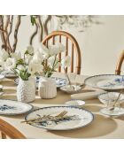 Blaues Porzellan-Frühstücksset, 26-teilig