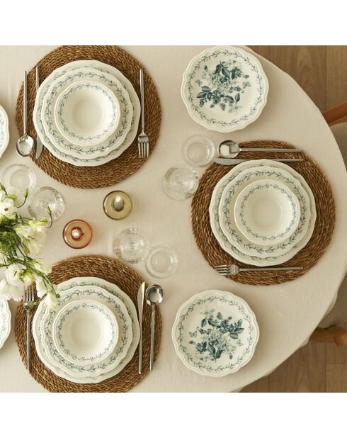 Set da tavola Isabella verde - 24 pezzi