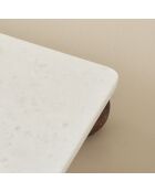 Présentoir rectangulaire en marbre Olmo naturel - 15x30 cm