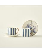 Set mit 2 blauen Blossom Kaffeetassen