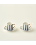 Set mit 2 blauen Blossom Kaffeetassen