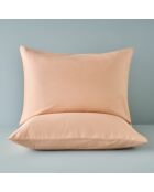 Set di 2 federe standard in 100% cotone satinato color salmone