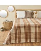 Coperta doppia scozzese Noah brown - 200x220 cm