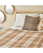 Coperta doppia scozzese Noah brown - 200x220 cm