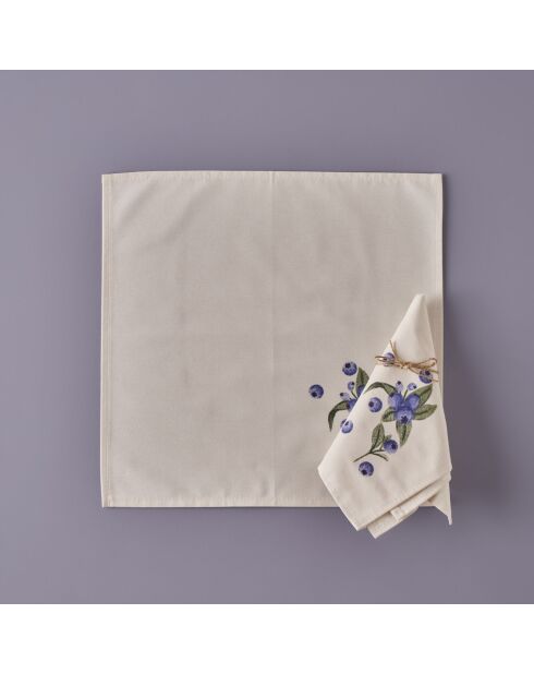 Mehrfarbige Blaubeer-Serviette - 40x40 cm
