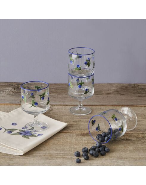 Mehrfarbige Blaubeer-Serviette - 40x40 cm