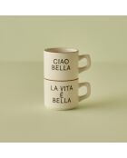 Ein mehrfarbiges Line-Frühstücksset - 8 Stück