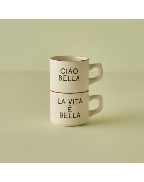 Un juego de desayuno Line multicolor - 8 piezas