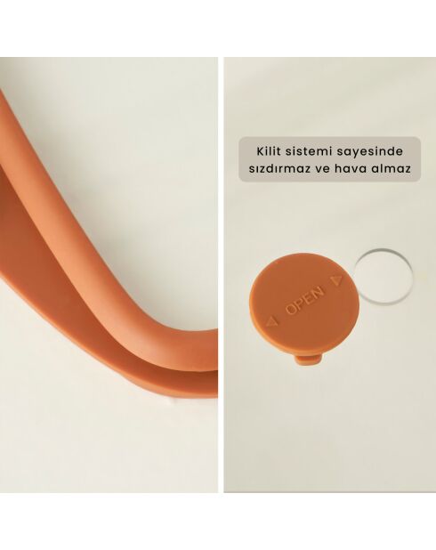 Teglia da forno in vetro sabbiato marrone - 1600 cc