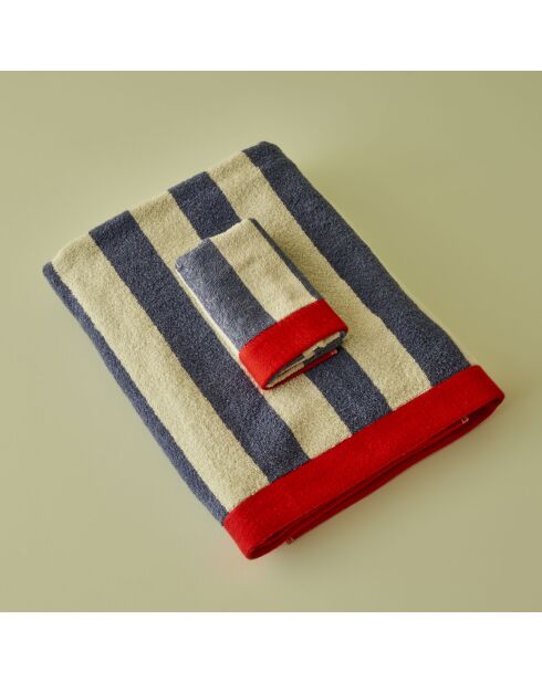 Blaues Leinen-Badetuch - 90x150 cm