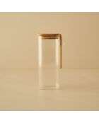 Barattolo Alice con coperchio in bambù e cucchiaio naturale - 1000 cc