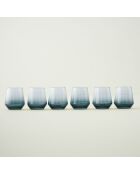 Set de 6 vasos de café de color azul