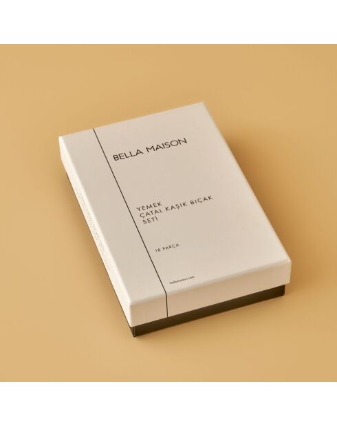 Lot de couverts à dessert Siena argentée - 18 pièces