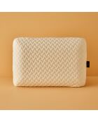 Ensemble de 2 oreillers orthopédiques en mousse viscoélastique blancs - 40x60 cm