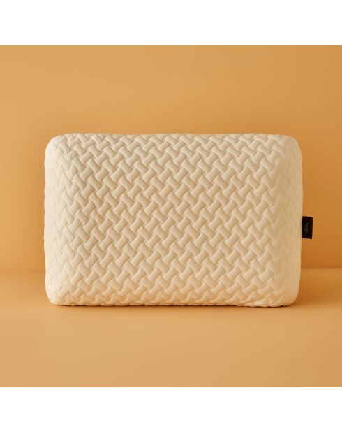 Ensemble de 2 oreillers orthopédiques en mousse viscoélastique blancs - 40x60 cm