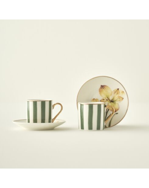 Set di 2 tazze da caffè Blossom verdi