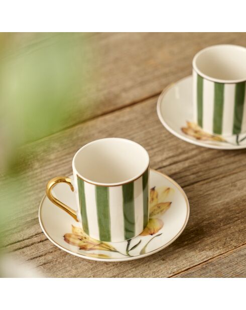 Set di 2 tazze da caffè Blossom verdi