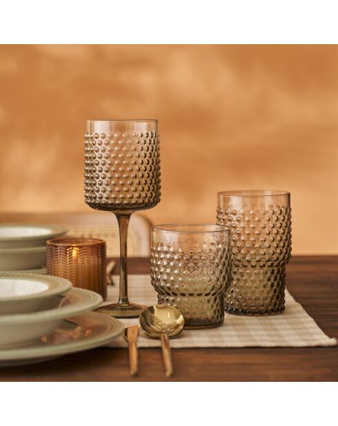 Set de 6 vasos Bubble verdes - 400 cc