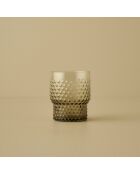 Set mit 6 grünen Bubble-Trinkgläsern - 350 cc