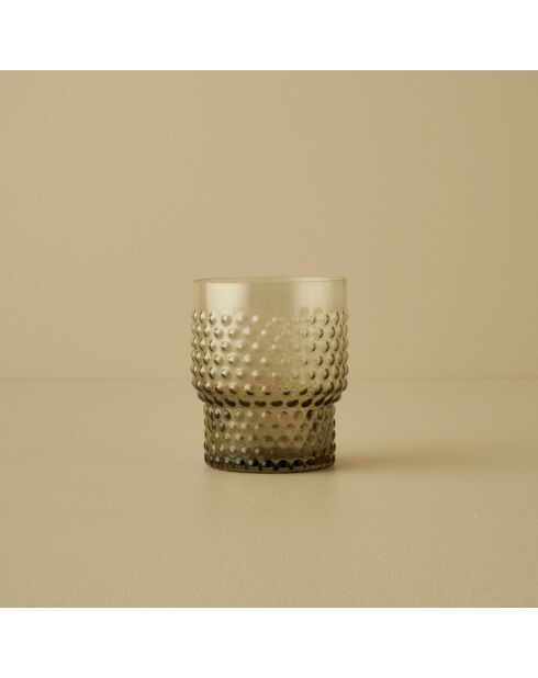 Set mit 6 grünen Bubble-Trinkgläsern - 350 cc