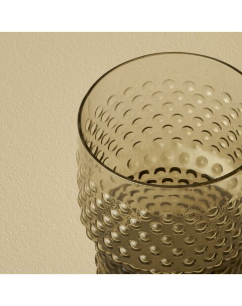 Set mit 6 grünen Bubble-Trinkgläsern - 350 cc