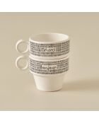 Set di 2 tazzine da caffè Mottolu nere