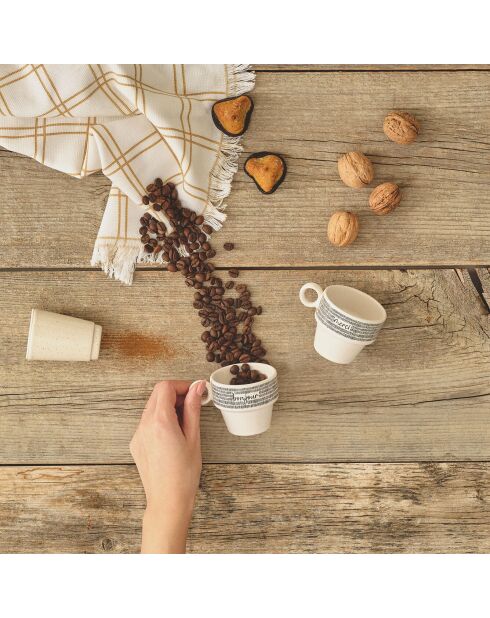 Set di 2 tazzine da caffè Mottolu nere