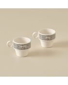 Set di 2 tazzine da caffè Mottolu nere