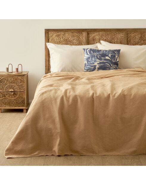 Copriletto matrimoniale Stormi beige - 200x220 cm