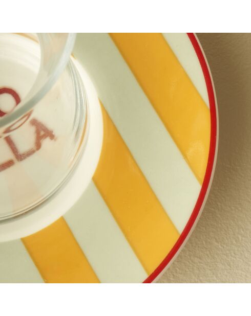 Set de 6 vasos de té Line multicolores